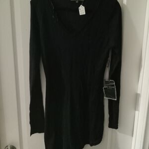 Love Stitch Black V-Neck Sweater